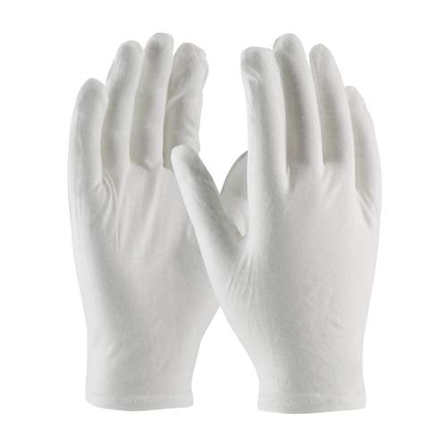 97-520R Medium Weight Cotton Lisle Inspection Glove with Rolled Hem Cuff - Men's