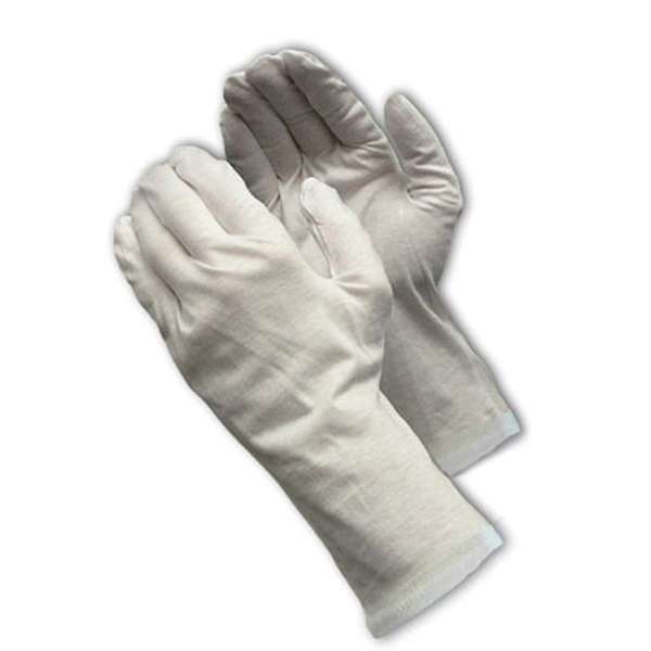 97-520/12R Medium Weight Cotton Lisle Inspection Glove with Rolled Hem Cuff - 12"