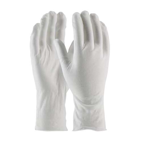 97-520/12 Medium Weight Cotton Lisle Inspection Glove with Unhemmed Cuff - 12"