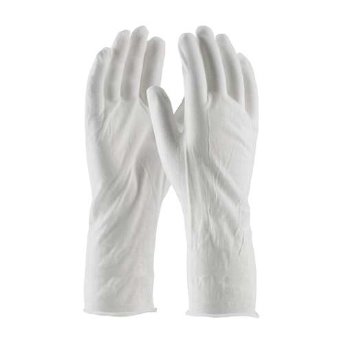 97-520/14 Medium Weight Cotton Lisle Inspection Glove with Unhemmed Cuff - 14"