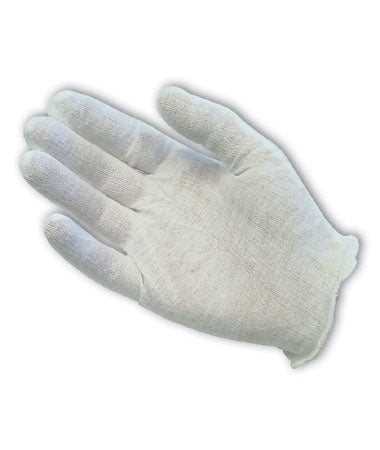 97-521H Medium Weight Cotton Lisle Inspection Glove with Overcast Hem Cuff - Ladies'