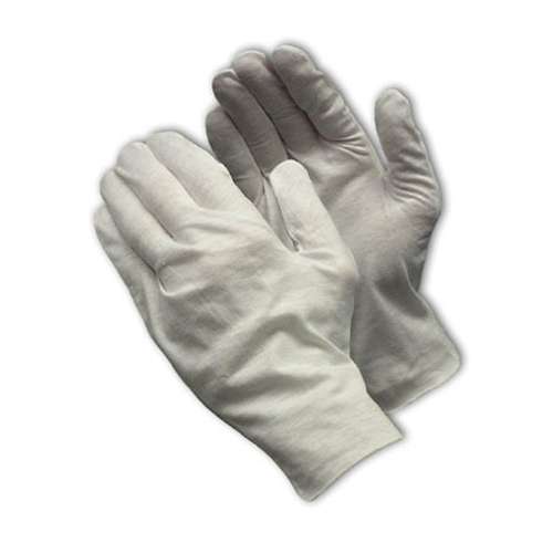 97-521/10 Medium Weight Cotton Lisle Inspection Glove with Unhemmed Cuff - 10.5"
