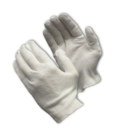 97-541H Heavy Weight Cotton Lisle Inspection Glove with Overcast Hem Cuff - Ladies'