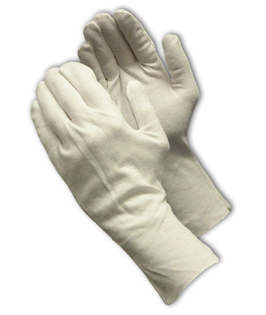 97-541/12 Heavy Weight Cotton Lisle Inspection Glove with Unhemmed Cuff - 12"