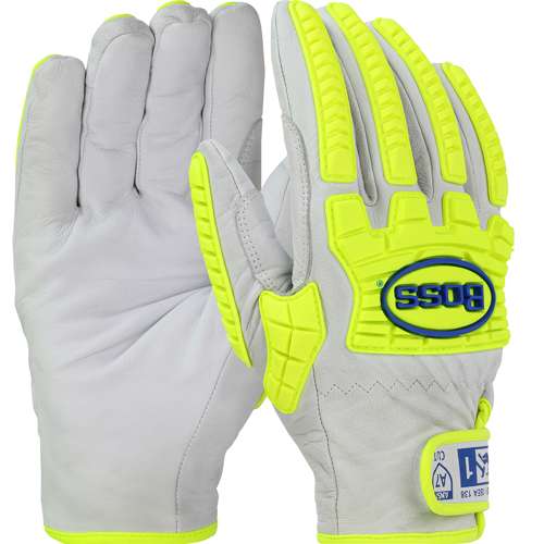 9916 Top Grain Goatskin Leather Drivers Glove with Kevlar® Blend Lining and Hi-Vis Impact Protection