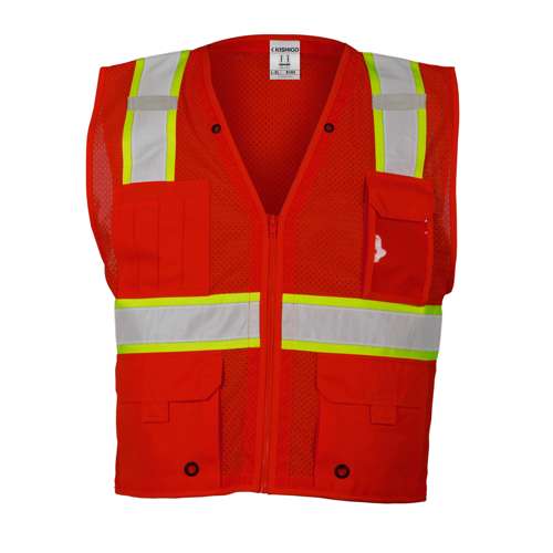 B103 Enhanced Visibility Multi Pocket Mesh Vest