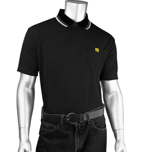 BP801SC-BK Short Sleeve ESD Polo Shirt