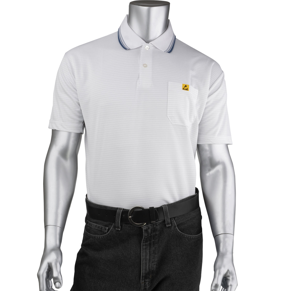 BP801SC-WH Short Sleeve ESD Polo Shirt