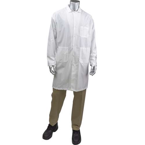 BR18-45WH Staticon Long ESD Labcoat