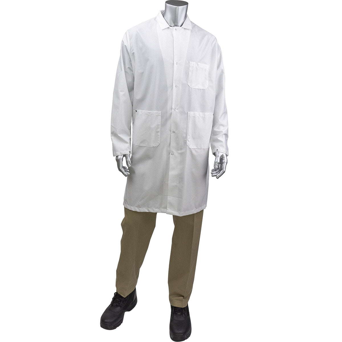 BR18-45WH Staticon Long ESD Labcoat