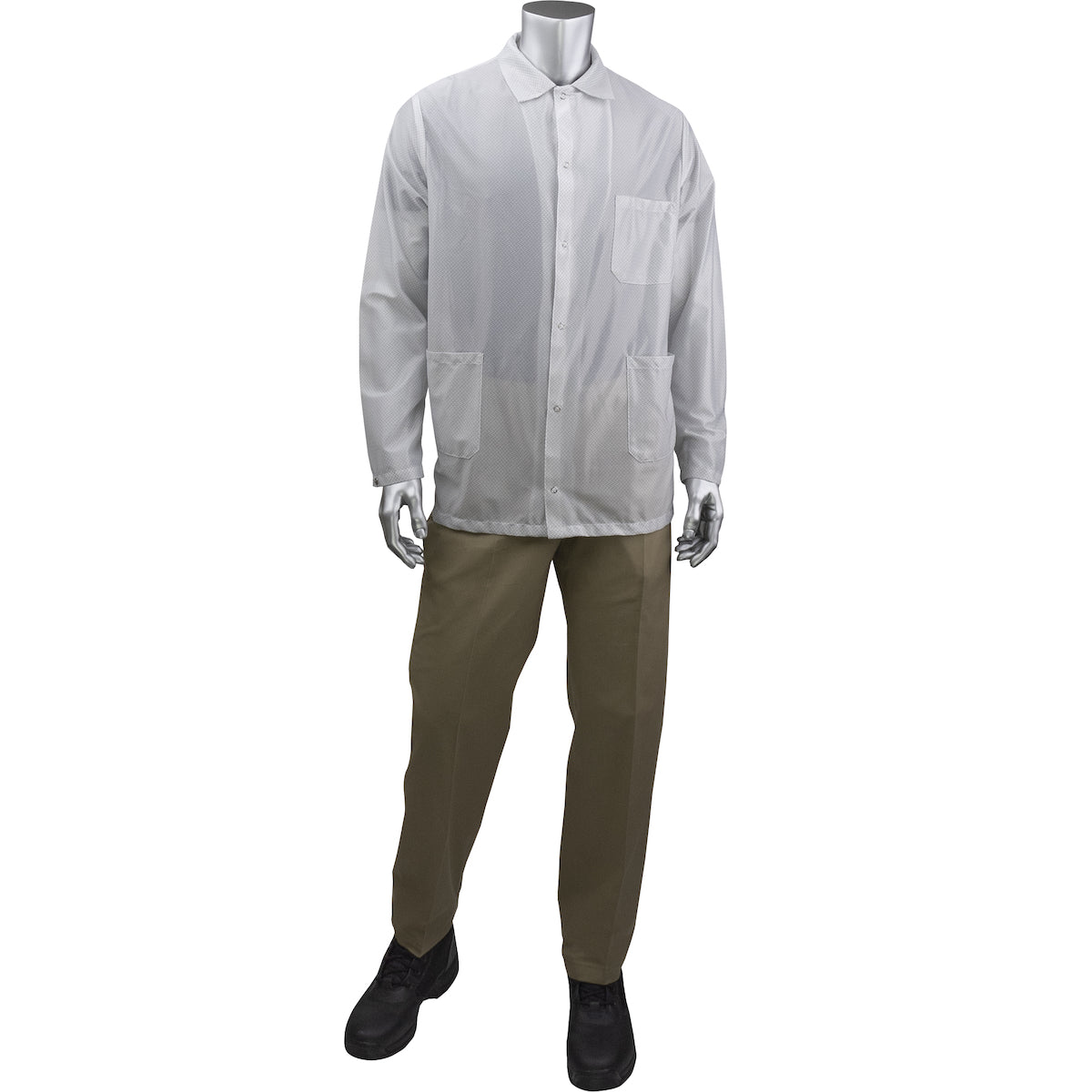 BR49A-44WH StatStar Short ESD Labcoat