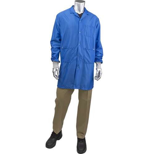 BR51C-44RB StatStar Long ESD Labcoat - ESD Knit Cuff