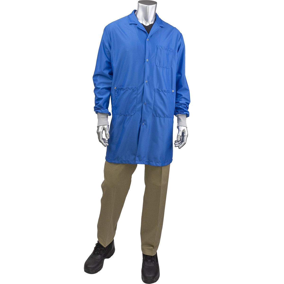 BR51C-44RB StatStar Long ESD Labcoat - ESD Knit Cuff