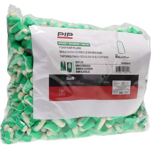 BSF-1B Disposable Bio-Based Foam Ear Plug with BioSoft™ Technology - NRR 32 - Bulk