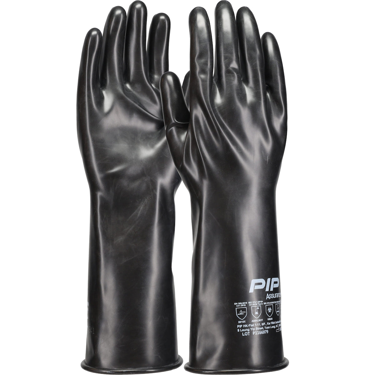 BUT03 12 Mil Butyl Rubber Glove with Smooth Grip-14"