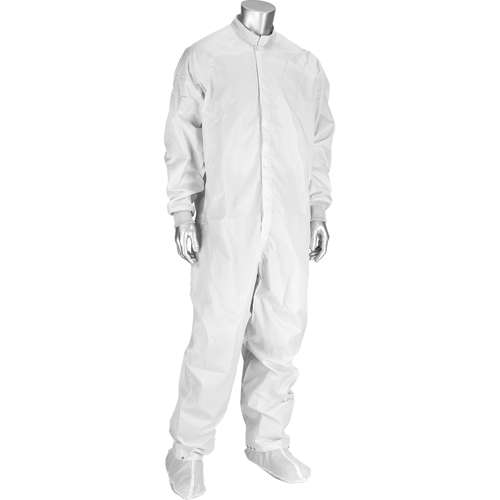 CC1245-89WH Disctek 2.5 Grid ISO 4 (Class 10) Cleanroom / ESD Coverall