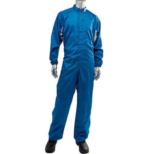 CCNQ8-62RB Auto Grid Cleanroom Coverall With Mesh Venting