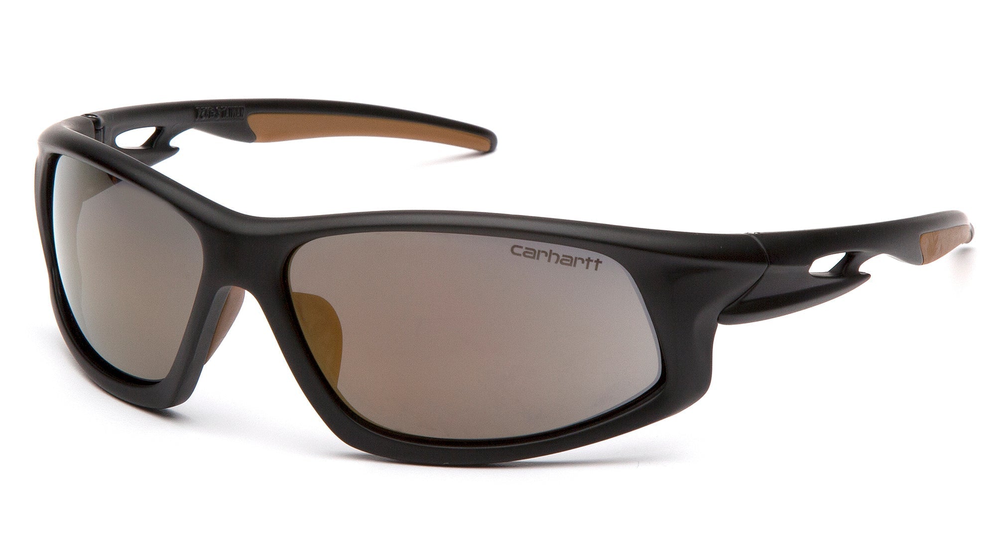 Pyramex CHB690DT Ironside - Safety Eyewear - Black and Tan Frame/Antique Mirror Anti-Fog Lens
