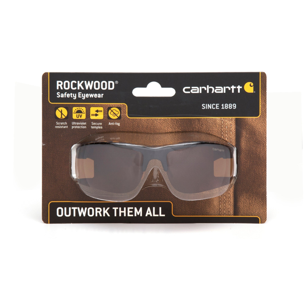 Pyramex CHB718DT Rockwood - Safety Eyewear - Black Frame/Sandstone Bronze Anti-Fog Lens