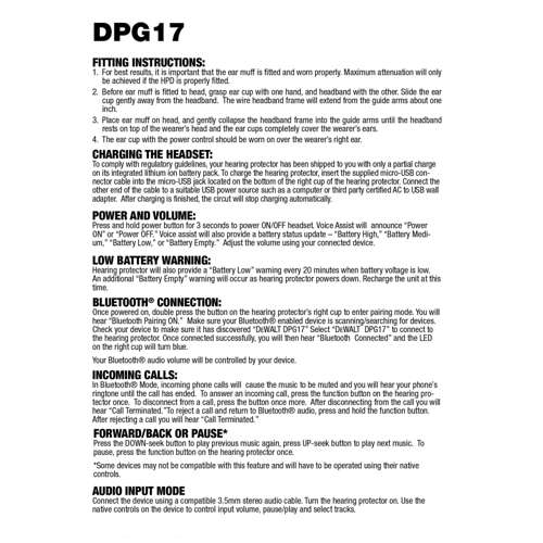DPG17_STY DPG17 Bluetooth Hearing Protector Earmuff