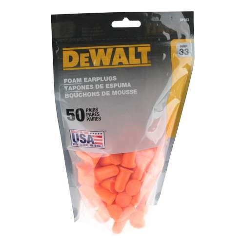 Radians DPG63BG50_STY DPG63 Orange Bell NRR33 Foam Earplugs Hi-Vis Orange - Hearing Protection