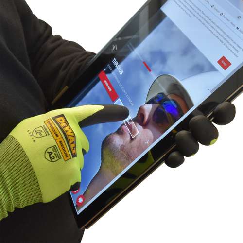 DPG833 DPG833 Hi-Vis Touchscreen Micro Foam Nitrile A2 Cut Glove