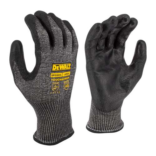 Radians DPG860 DPG860 Touchscreen Nitrile A5 Cut Glove - Safety Glasses