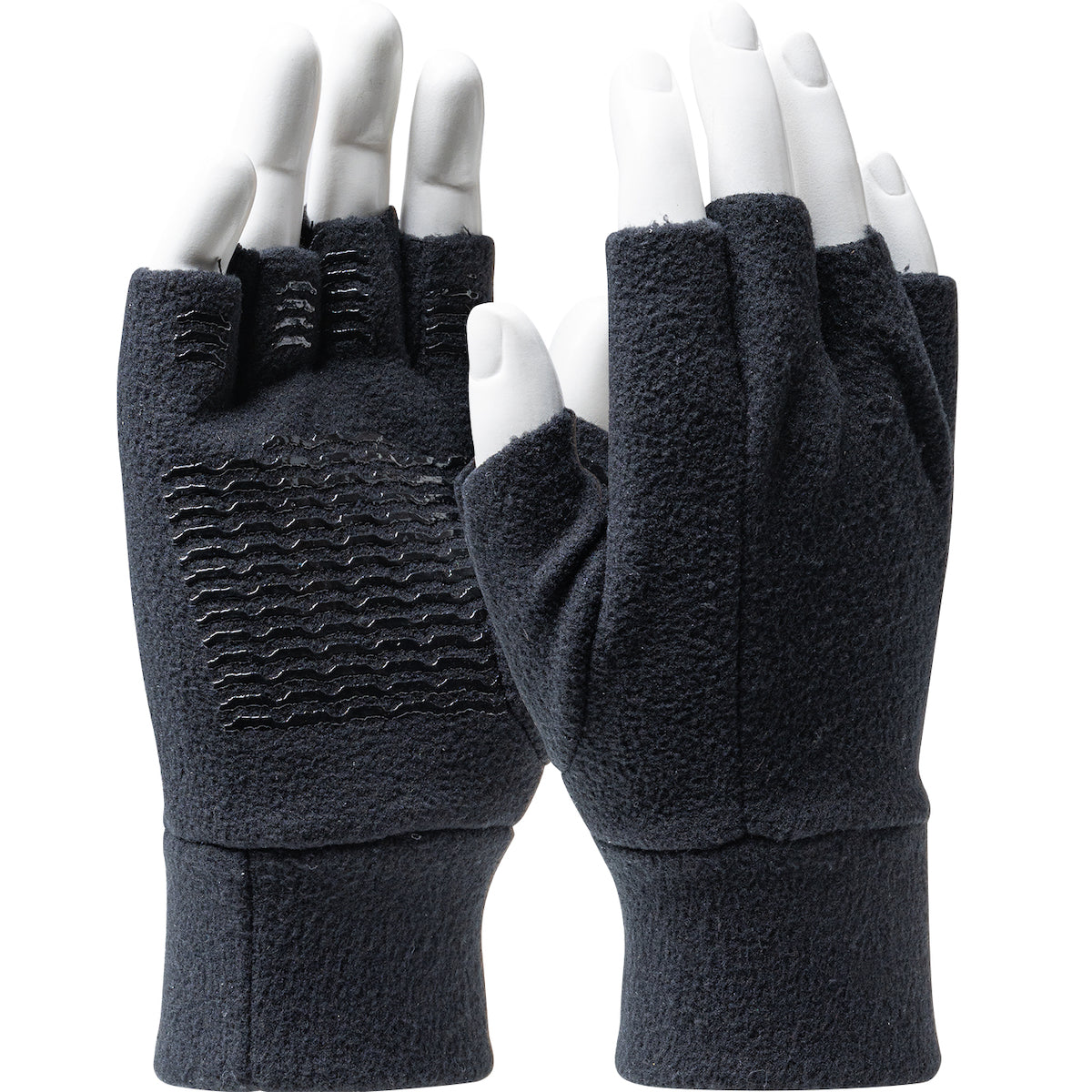 FL-FIN Gripper Dot Fin Fleece Fingerless Glove with Gripper Dotted Palm