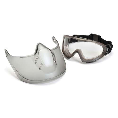 GG504TSHIELD Capstone - Direct/Indirect-Gray Frame/Clear Anti-Fog Lens with faceshield attachment