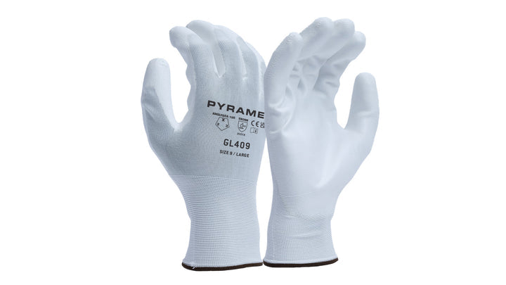 GL409XS 18g Non-Cut PU Glove White - Size XS