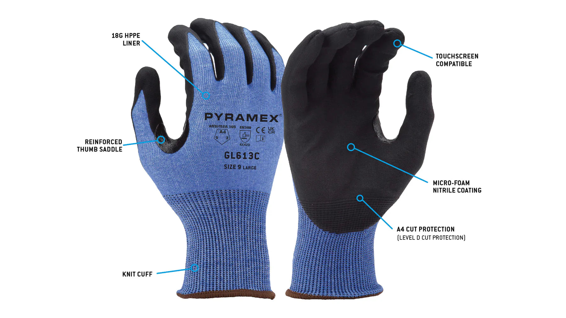 GL613C - Micro-Foam Nitrile A4 Cut