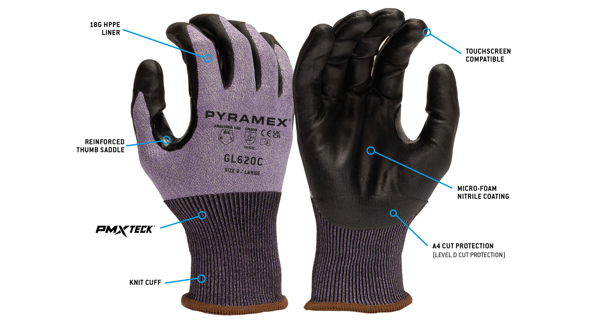 GL620C - Micro-Foam Nitrile A4 Cut