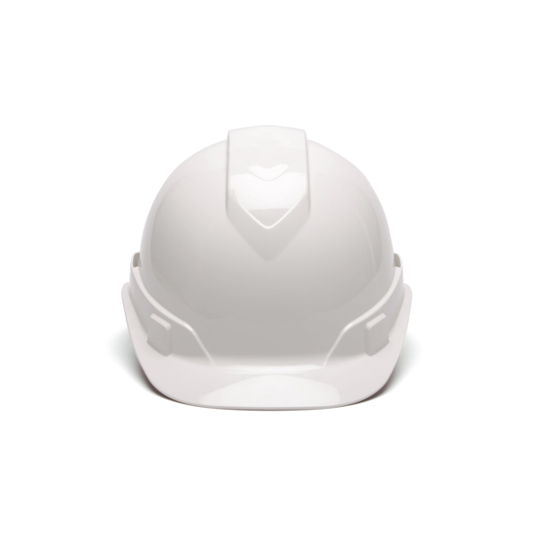 Pyramex HP44110 Ridgeline Hard Hat - White-Ridgeline Cap Style 4 Pt Ratchet Suspension