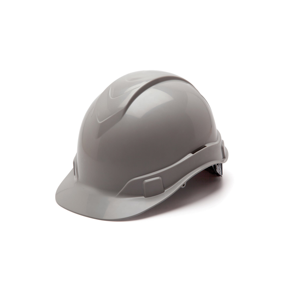 Pyramex HP44110 Ridgeline Hard Hat - White-Ridgeline Cap Style 4 Pt Ratchet Suspension