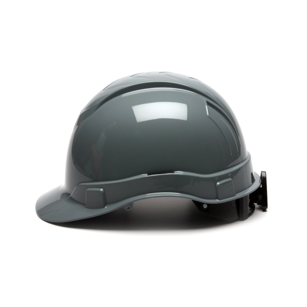 Pyramex HP44110 Ridgeline Hard Hat - White-Ridgeline Cap Style 4 Pt Ratchet Suspension