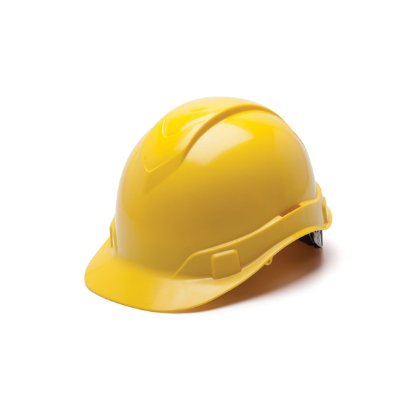 Pyramex HP44110 Ridgeline Hard Hat - White-Ridgeline Cap Style 4 Pt Ratchet Suspension