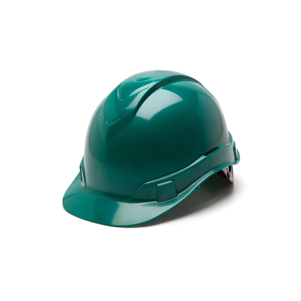 Pyramex HP44110 Ridgeline Hard Hat - White-Ridgeline Cap Style 4 Pt Ratchet Suspension