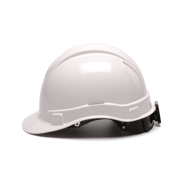 Pyramex HP44110 Ridgeline Hard Hat - White-Ridgeline Cap Style 4 Pt Ratchet Suspension
