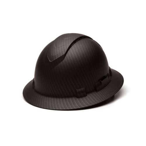 HP54117V Matte Black Graphite Pattern Ridgeline Vented Full Brim 4 Pt Ratchet Suspension