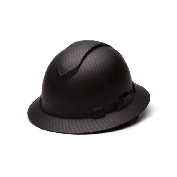 Pyramex HP54117V Matte Black Graphite Pattern Ridgeline Vented Full Brim 4 Pt Ratchet Suspension - Safety Equipment