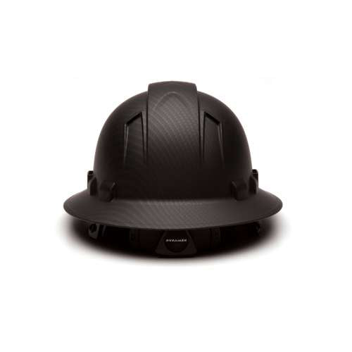 HP54117V Matte Black Graphite Pattern Ridgeline Vented Full Brim 4 Pt Ratchet Suspension