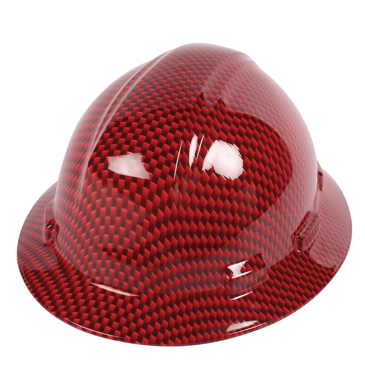 280-HP641RW Full Brim Hard Hat, Carbon Fibre Look Wrap, HDPE Shell, 4-Point Nylon Suspension and "Sure-Lock" Ratchet  Adjustment - Type 1 Class E