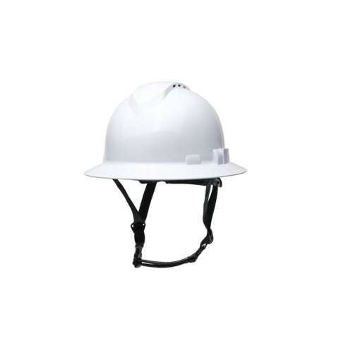 HPT256110V Ridgeline T2 Full Brim Hard Hat - Vented - White - 6pt Ratchet Suspension