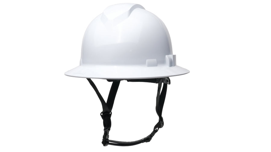 HPT256110 Ridgeline T2 Full Brim Hard Hat - White - 6pt Ratchet Suspension