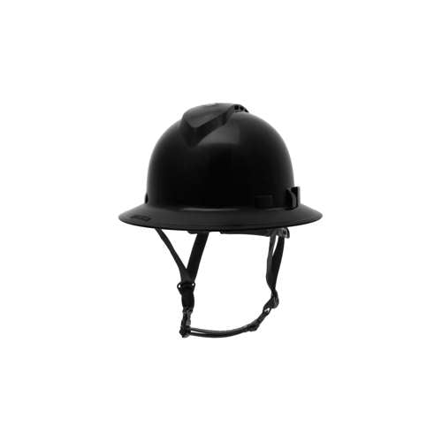 HPT256111V Ridgeline T2 Full Brim Hard Hat - Vented - Black - 6pt Ratchet Suspension