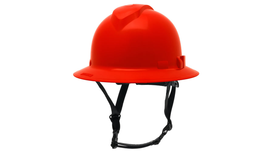 HPT256120 Ridgeline T2 Full Brim Hard Hat - Red - 6pt Ratchet Suspension