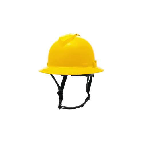 HPT256130V Ridgeline T2 Full Brim Hard Hat - Vented - Yellow - 6pt Ratchet Suspension