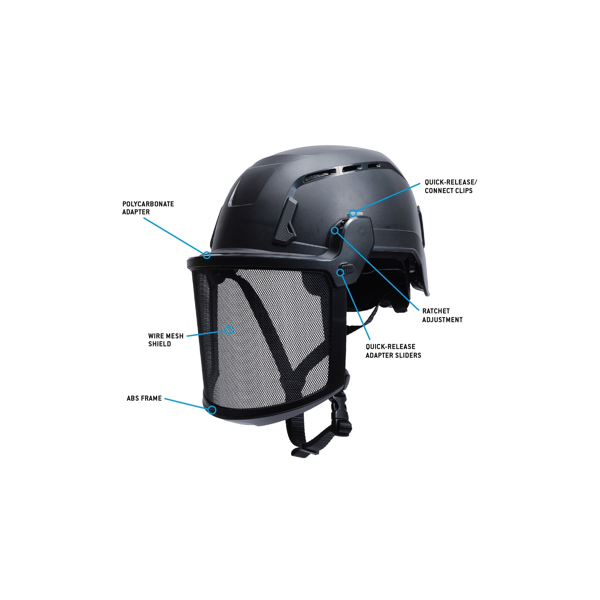Pyramex HPT2FVM SL T2™ Wire Mesh Face Shield - Safety Helmet