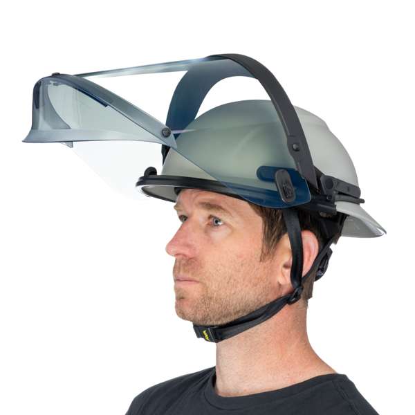 Hardknock ARC Shield Bracket w/ 12-Cal Visor for Resolve Helmet, Clear