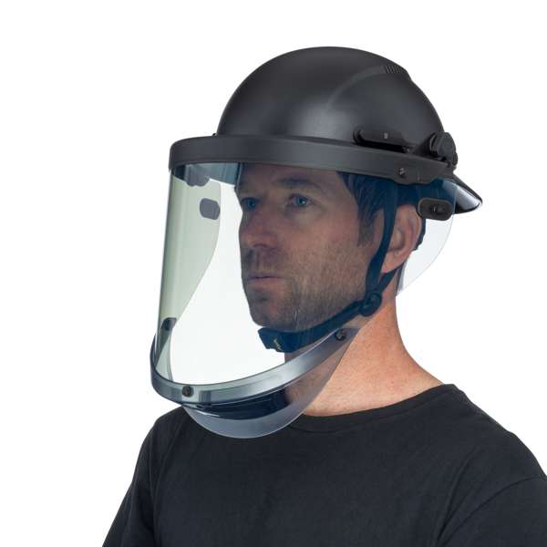 Hardknock ARC Shield Bracket w/ 12-Cal Visor for Resolve Helmet, Clear